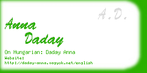 anna daday business card